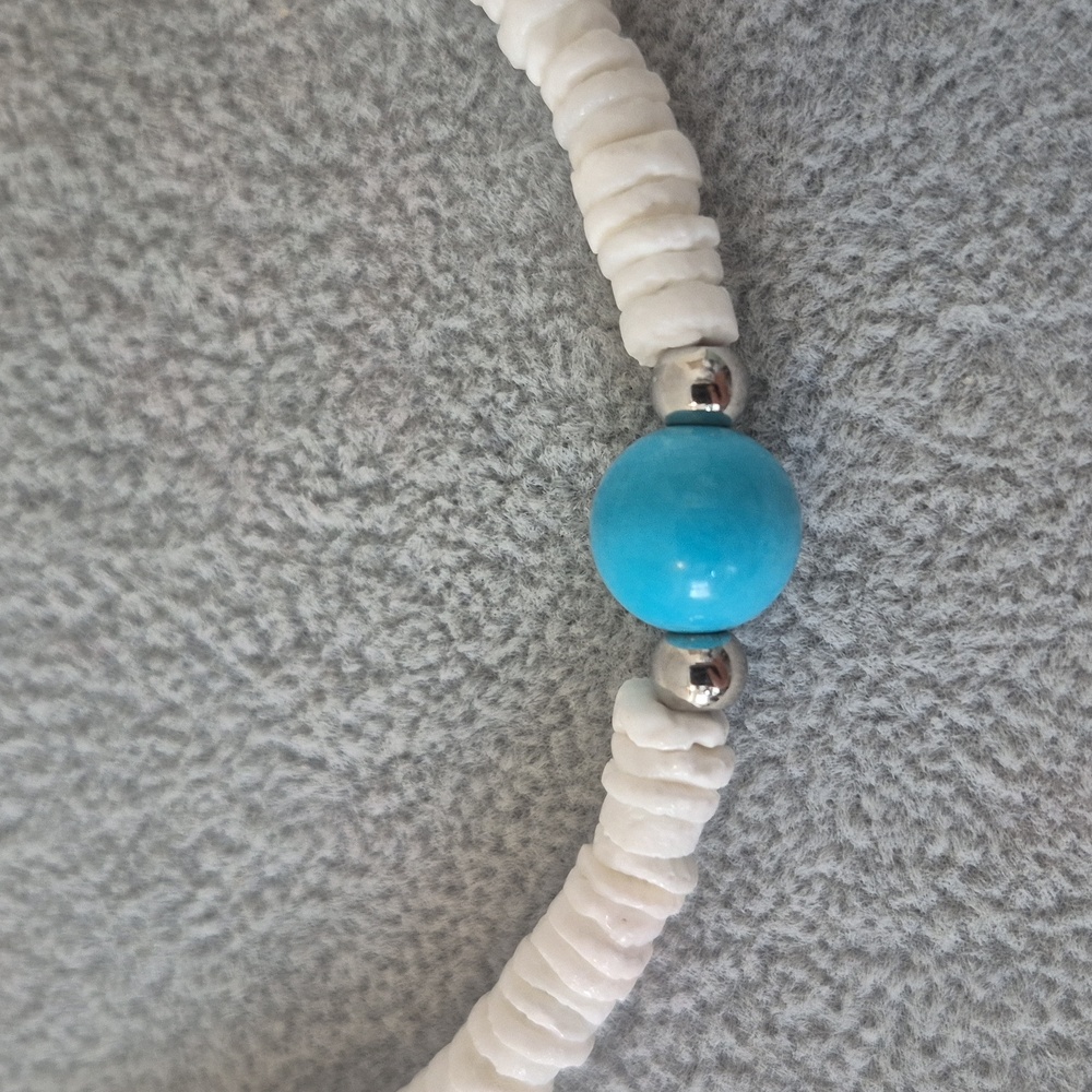 3 Piece SHELL & TURQUOISE JEWELRY SET - Picture 3 of 8